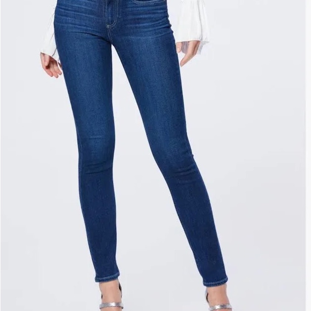 PAIGE Dark Blue Ultra Skinny Jeans- Transcend Vintage
